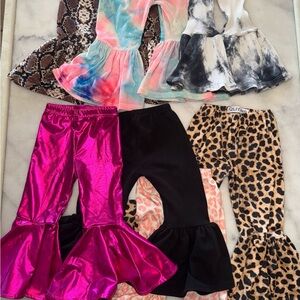 Colorful Kids Flared Bellbottoms Set of 7- size 2t girls